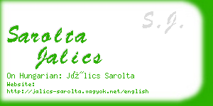 sarolta jalics business card